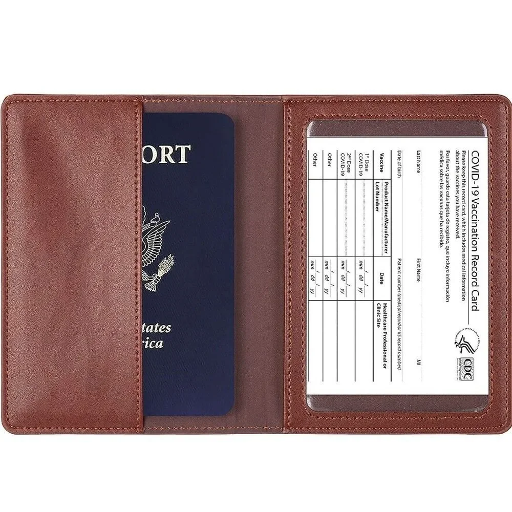 Yunfly Minimalist Silver‎ Passport/Vaccine card Holder